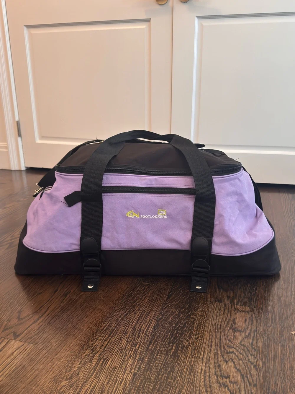 C&N Lavender and Black Duffel Bag for Summer Camp